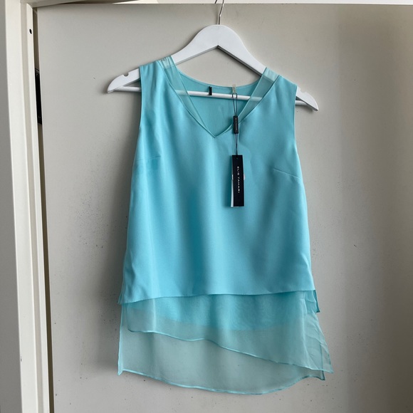 Elie Tahari Roxanne Blouse in Pool - Picture 1 of 5